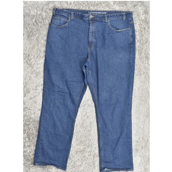 Duluth Trading Co. Men's Blue Jeans 44x34 Cotton Straight Flex Weekender - Picture 2 of 8